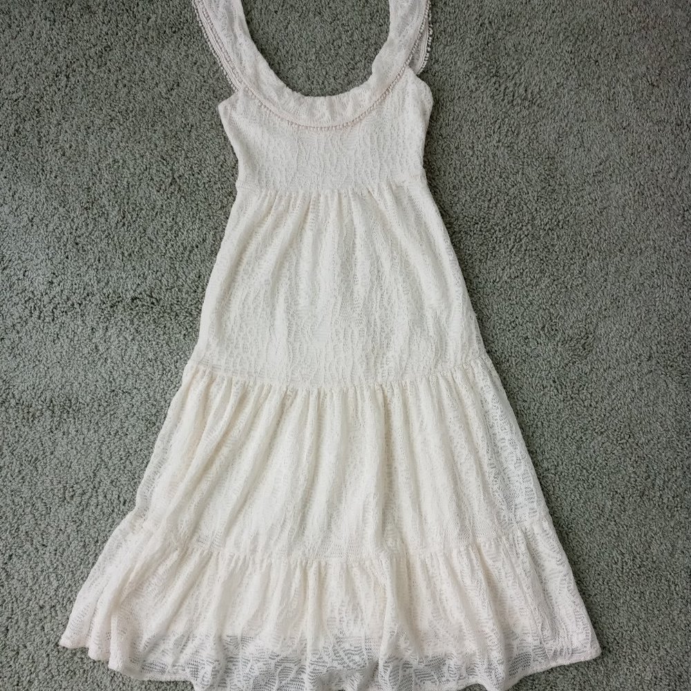 NWT Anthropologie Maeve Ivory A-Line Lace Lined Dress